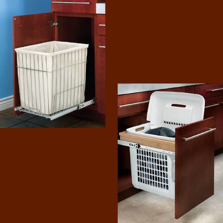 Hamper Pullouts, Canvas or Plastic, With or Without Attached Door