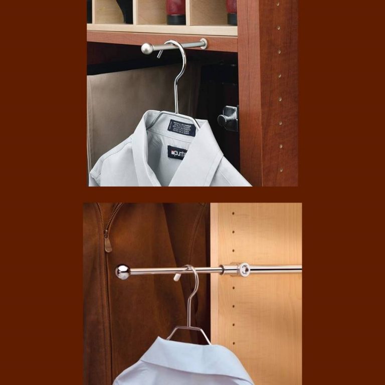 Collapsible Valet Hanging Rods, inset or side mounted