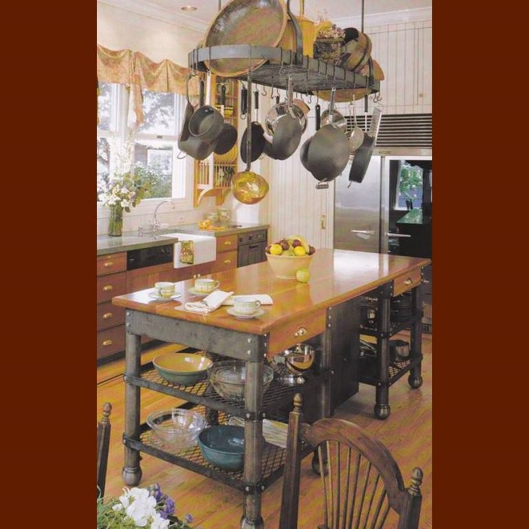 Large Pots and Pans Hanger with additional storage on top