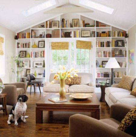 Built-in Bookshelves, Floor to Ceiling